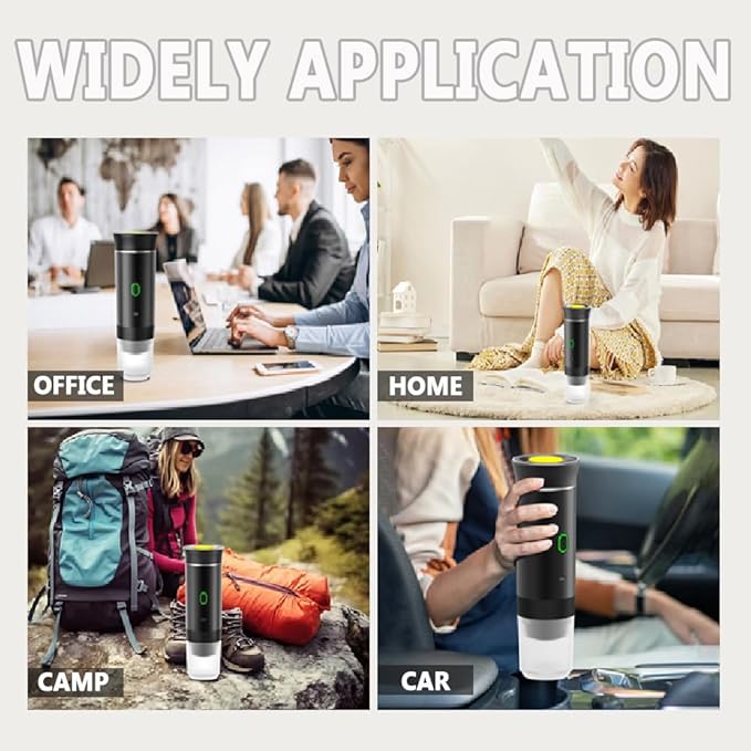 Portable Espresso Machine 3-in-1 Coffee Maker with Self‑Heating Nespresso Machine for NS Capsule &amp Ground Coffeefor Travel Portable Expresso Machines for Home Camping Car Hiking Office