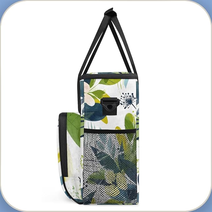 Lush Flowers Coffee Maker Carrying Bag Portable Travel Storage Tote Bag Compatible with K-Mini or K-Mini Plus Single Serve Coffee Brewer Carrying Case with Multiple Pockets &amp Shoulder Strap