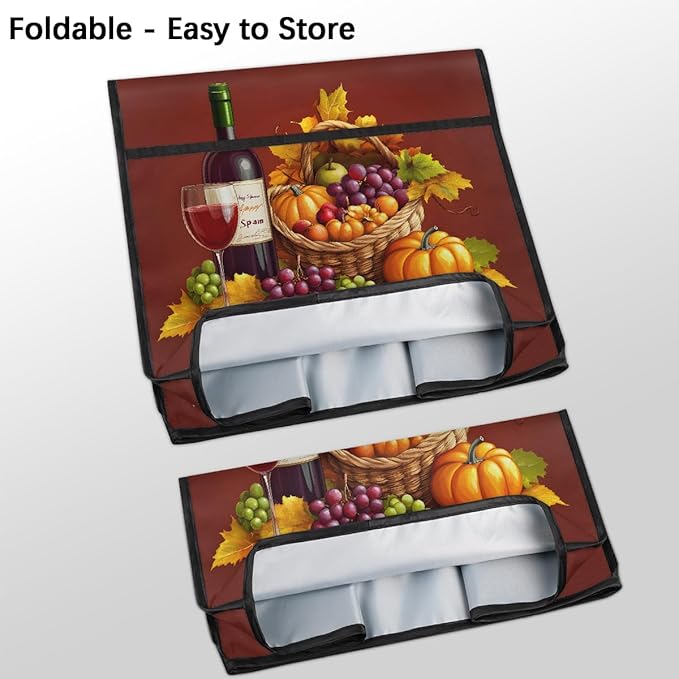 cfpolar Kitchen Aid Mixer Cover Compatible with 6-8 Quarts Thanksgiving Grape Wine Pumpkin Stand Mixer Cover Kitchen Aid Mixers Accessories Appliance Organizer Bag Dust Covers with Zipper Pocket