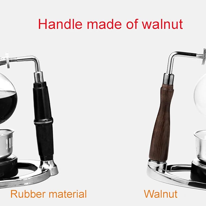 Syphon/Vacuum Glass Coffee MakerHand Siphon Coffee Maker PotCoffee Glass Syphon Siphon Vacuum Coffee Maker 3-5 CupHigh Temperature Resistant Glass5