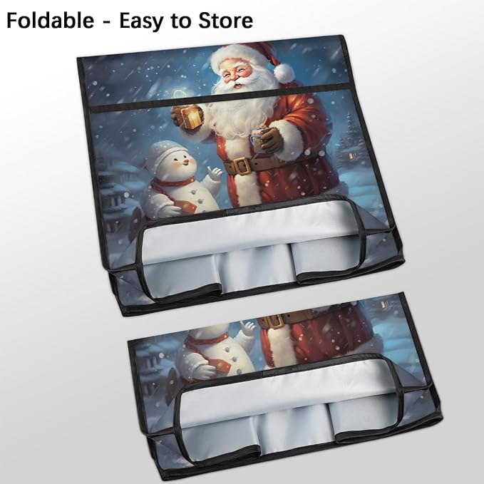 cfpolar Kitchen Aid Mixer Cover Compatible with 6-8 Quarts Snowman Santa Claus Christmas Stand Mixer Cover Kitchen Aid Mixers Accessories Appliance Organizer Bag Dust Covers with Zipper Pocket