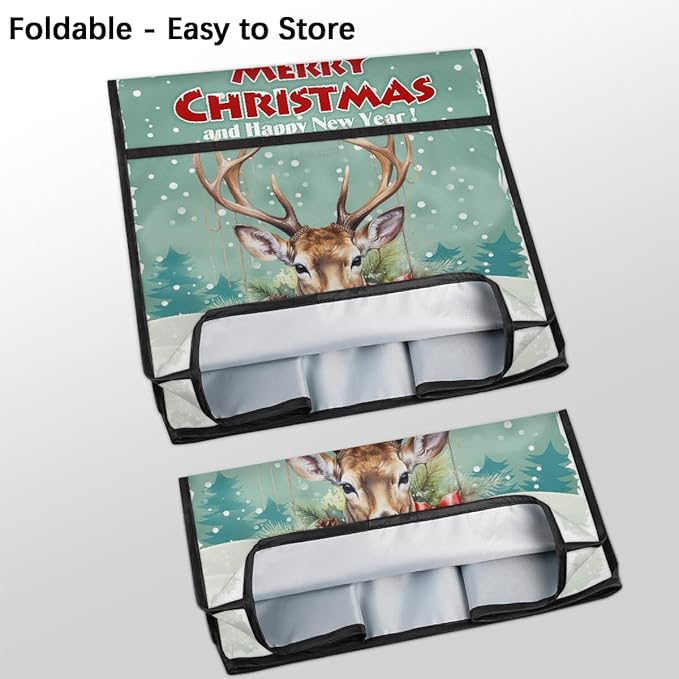 cfpolar Kitchen Aid Mixer Cover Compatible with 6-8 Quarts Christmas Animal Elk Holly Stand Mixer Cover Kitchen Aid Mixers Accessories Appliance Organizer Bag Dust Covers with Zipper Pocket