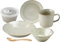 Aito Seisakusho 567-502 Mino Ware Natural Color Dinnerware Set Living Alone 6-Piece Set Gray Dishwasher Microwave Safe Made in Japan