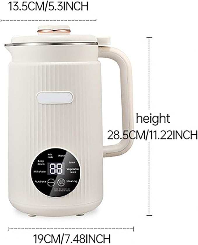 40oz Nut Milk Maker Machine Automatic Soy Milk Maker for Homemade Coconut Oat Soy Plant-Based Milk Non-Dairy Beverages Juice Almond Milk Maker with 12H Delay Start Self Cleaning 10 Blades