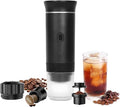 3-in-1 Portable Coffee Maker Self-Heating Espresso Machine USB Rechargeable Travel Coffee Maker Compact for Office Travel Camping - Black