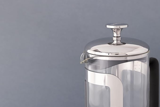 La Cafetière Roma 8 Cup Cafetière Stainless Steel French Press Coffee Maker 850ml Heat Resistant Cafetière with Fine-Mesh Filter Ideal for Loose Tea and Ground Coffee Dishwasher Safe