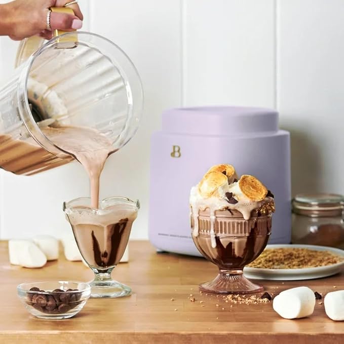 High Performance Countertop Blender System with Personal Blending Cups Ice Crushing Smoothie and Food Processing (Lavender)