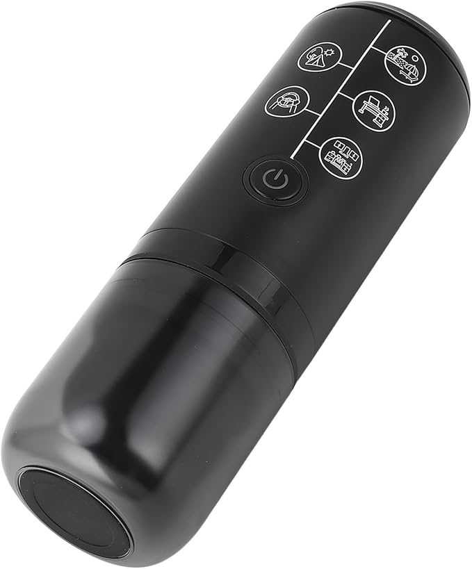 Asixxsix Portable Maker Cordless Rechargeable 120ml Travel Coffee Maker Electric Capsule Machine with Automatic Shut Off and 17 Bar Pressure for Outdoor Home Office Car Camping (Black)