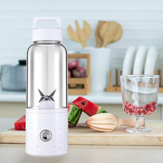 Portable Juicer Blender Electric Juicer Handheld Fruit Juicer Personal Fruit Mixer Mini Blender Cup Citrus Juicer Pink(White)