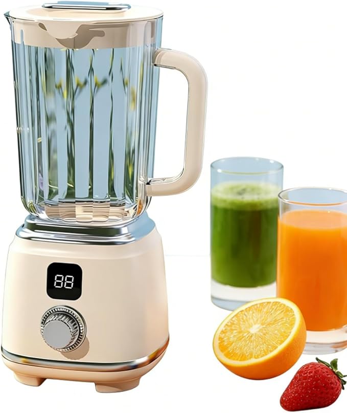 Portable Juicer Blender 600ml Personal Rechargeable Blender for Fruits &amp Vegetables 10-Leaf Blade with Dual Speed USB Wireless for Smoothies Home Kitchen Office Travel (White)