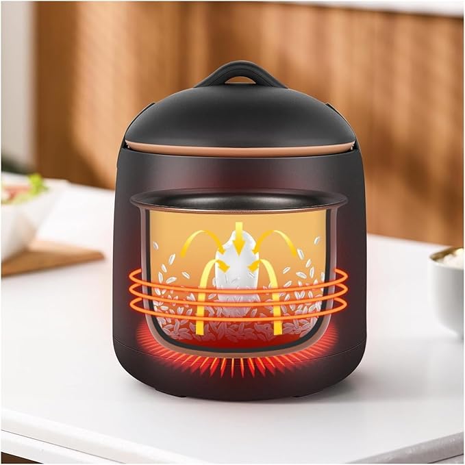 Electric Pressure Cooker Commercial Rice Cooker 1.2L Detachable Non-Stick Rice Cooker Heat Preservation Function Smart Automatic