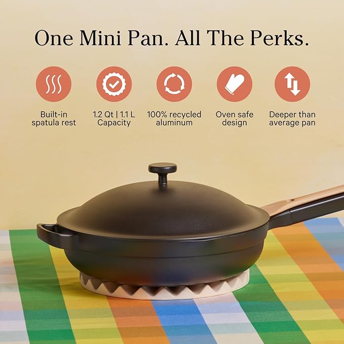 Our Place Mini Home Cook Duo - 8.5 Always Pan &amp Small Perfect Pot Bundle | Multi-Functional Cookware Set Replaces 18 Pieces | Char