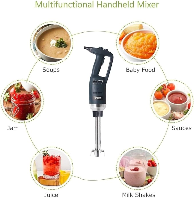 Commercial Hand Blender Hand Blender 750W Immersion Blender Set Blender Height: 500mm Variable Speed 8000-18000 RPM