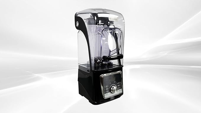 Professional Soundproof Blender 4000ml Jar 1400W Motor 8 Function Settings with LED Display Black HS-213 ETL