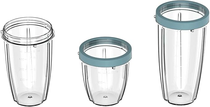 Personal Blender Set 300W 10-Piece Compact Smoothie Maker with 3 Cups (10oz 16oz 18oz) Drinking Lids and Stainless Steel Blades Blue
