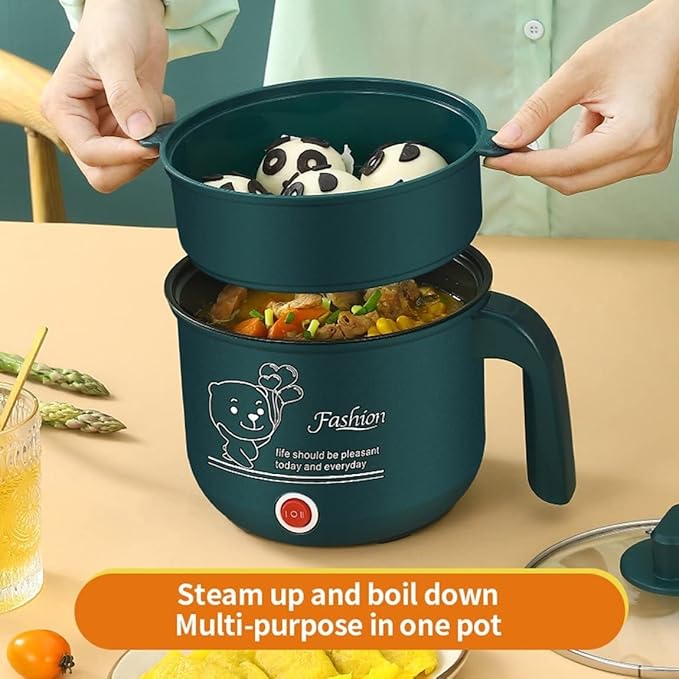 Rice Cooker - Rice Cooker With Steamer Basket Mini Multi-function Rice Cooker 1.8L Non-stick Single Layer Rice Cooker 220V Mini Multi-function Rice Cooker - Green