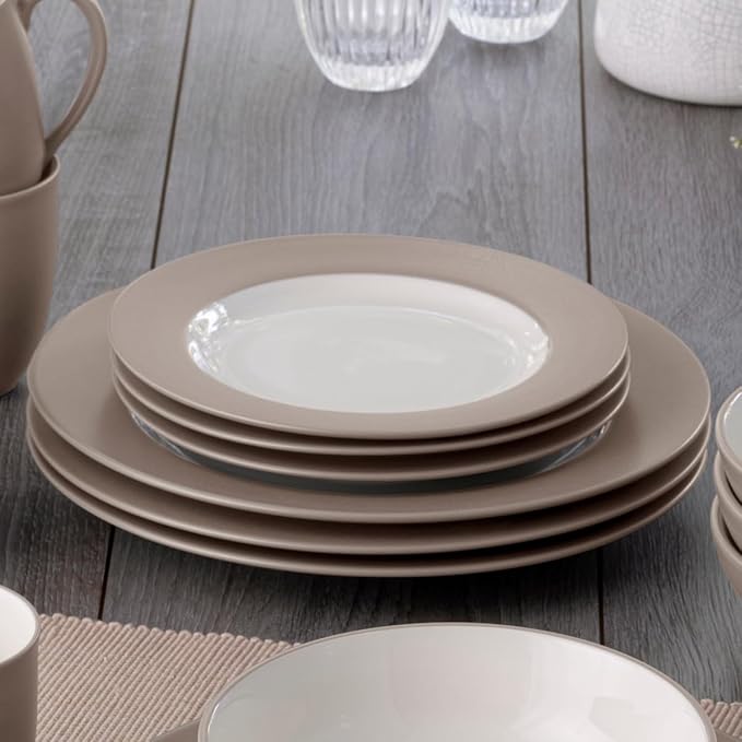 Noritake Colorwave Sand 16-Piece Rim Dinnerware Set Service For 4
