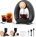 2-in-1 Coffee Maker Fast Brew in 1.5mins Single Serve Coffee Machine Compatible with K-Cup Pods &amp Ground Coffee 1400W with 20s Preheat Compact for HomeSmall PlaceOffice &amp RV 8ozBlack