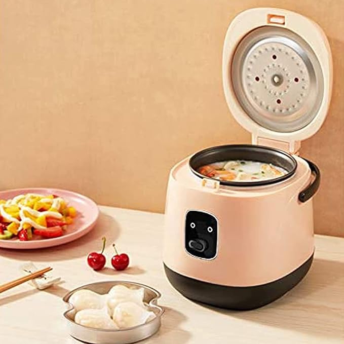 Mini Rice Cooker 1.2L Portable Multifunctional Household Rice Cooker Non-Stick Pan 15 Minutes Quick Cooking Reheating(#2) (#2)