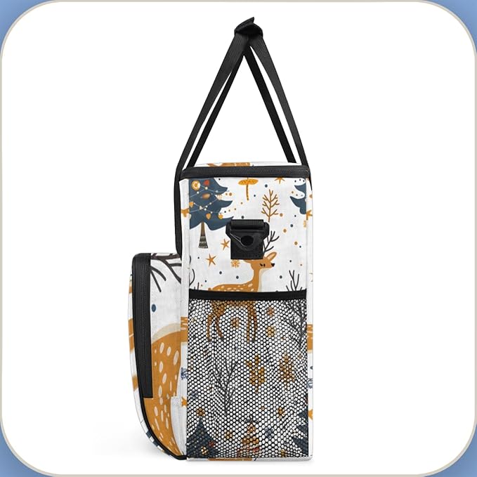 Magic Tree Xmas Coffee Maker Carrying Bag Portable Travel Storage Tote Bag Compatible with K-Mini or K-Mini Plus Single Serve Coffee Brewer Carrying Case with Multiple Pockets &amp Shoulder Strap