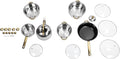 Premium Stainless Steel Cookware Set Rustproof and Stick Proof Safe for Home Kitchen and Restaurant Use (Gold Handle with Kettle)