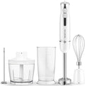 Upgraded Blender Handheld 1100W 20 Speed Settings Max 15500 RPM 5 in 1 Hand Blender with Milk Frother Handheld Food Processor Batidora De Mano Electrica Kitchen Appliances White