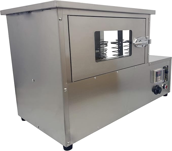 Commercial Rotational Handheld Pizza Oven 1800W Stainless Steel Oven with 12pc Pizza Cone Trays for Margherita Pie Pizza