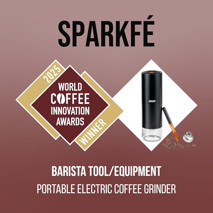 Portable Electric Coffee Grinder Rechargeable Handheld Grinder with Stainless Steel Conical Burr Adjustable Grind Settings for Espresso Moka Pour Over French Press Cold Brew Obsidian