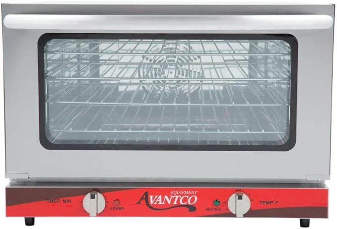 Avantco CO-16 Half Size Countertop Convection Oven 1.5 Cu. Ft. - 120V 1600W