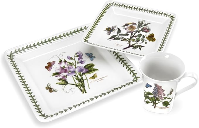 Portmeirion Botanic Garden Square 12-Piece Starter Set Service for 4