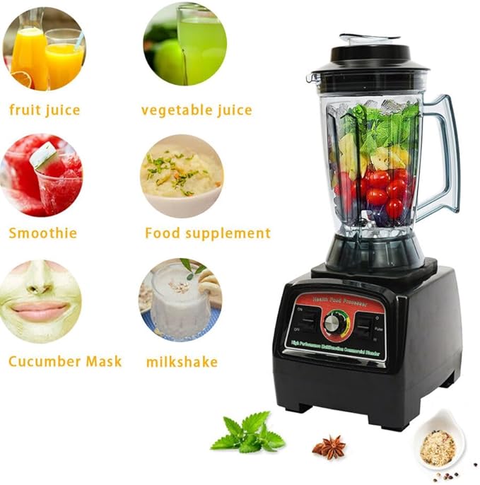 Commercial Countertop food mixer 132 Oz 2800W Heavy Duty Frozen Fruit Juicer Food Processor Machine Ice Crusher Large Smoothie food mixer