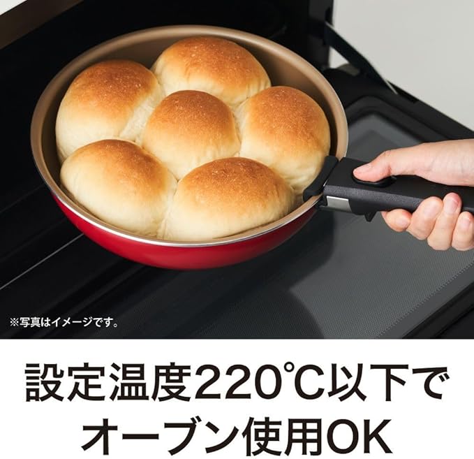 Evercook Frying Pan Set 8-Piece Set Induction Compatible Gas Fire Compatible Removable Red Doshisha