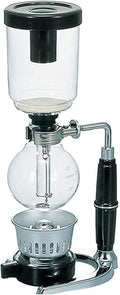 Modern Siphon Coffee MakerIced Coffee Maker with Alcohol BurnerTransparent Coffee Maker with Stainless Steel Support Flowing