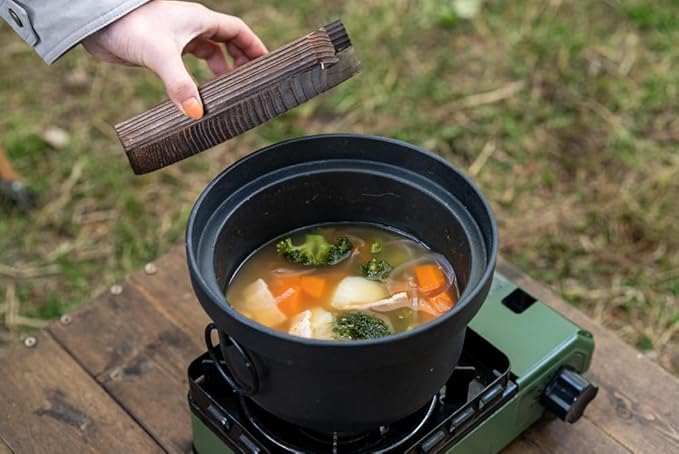 Ikenaga Iron Works Delicious Rice Iron Pot Black 2 Pieces