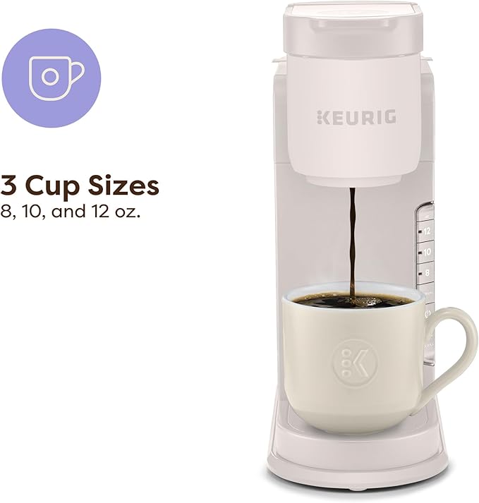Keurig K-Express Single Serve K-Cup Pod Coffee Maker 3 Brew Sizes Strong Button Feature 42oz Removable Reservoir Warm Stone