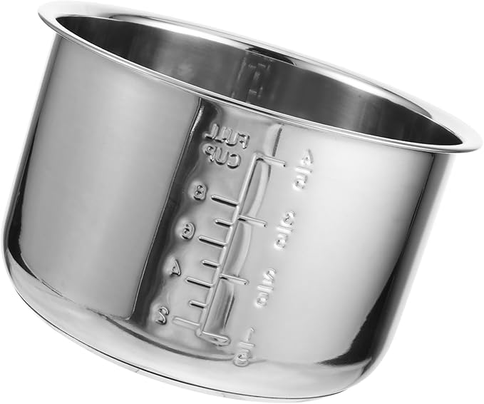 BESPORTBLE Stainless Steel Rice Pressure Cooker - 10 Cup Cooker Liner Container Ceramics Thicken