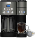 Cuisinart Coffee Maker12 Cup with 3 Single-Size Brewers 6 8 12 oz Black/Stainless Steel SS-15BKSP1
