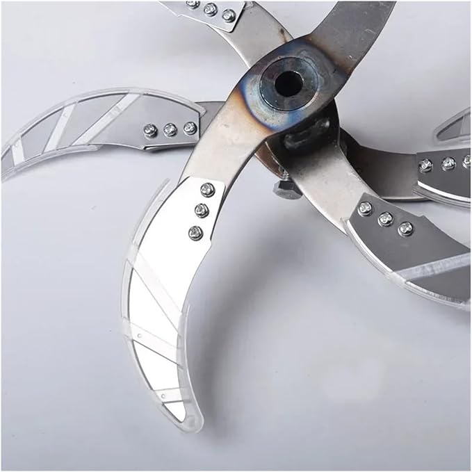Agricultural Fruit And Vegetable Crusher 4/6 Blade Breeding Cutter Electric Drill Chopper Blade Fits Goose Chicken Feed Grass(4 bldae with Shaft)