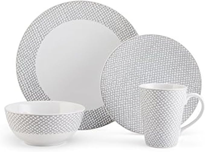 Mikasa 4 Piece Place Setting Dinnerware Set Avery Dots