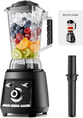 1800 WP Smoothie Blenders for Kitchen 30000 RPM Large Blender for Smoothies Ice Crushing &amp Frozen Fruit Heavy Duty Grinder with 68oz BPA-Free Pitcher Adjustment Speed Knob Black