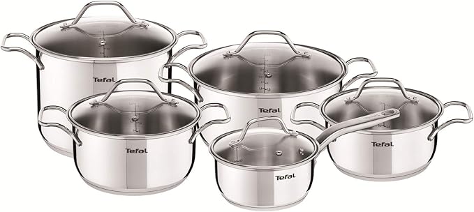 Tefal Intuition SS Set of 10 Pieces Stainless Steel