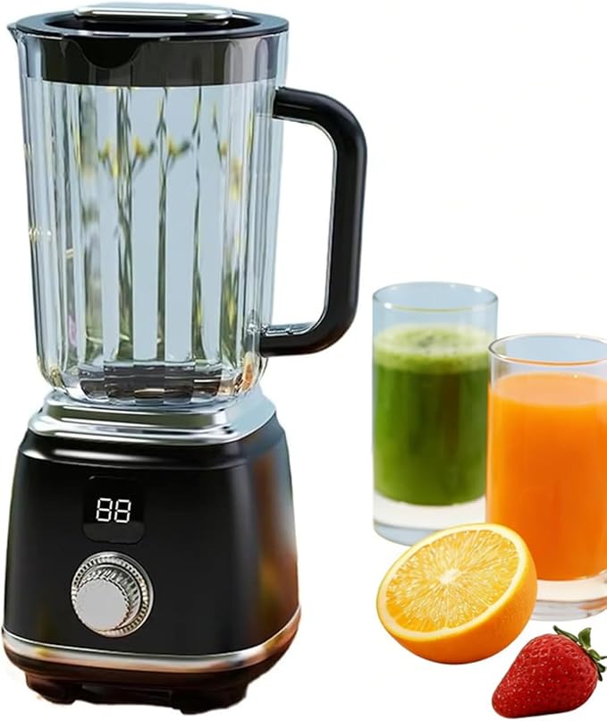 Portable Juicer Blender 600ml Personal Rechargeable Blender for Fruits &amp Vegetables 10-Leaf Blade with Dual Speed USB Wireless for Smoothies Home Kitchen Office Travel (Black)