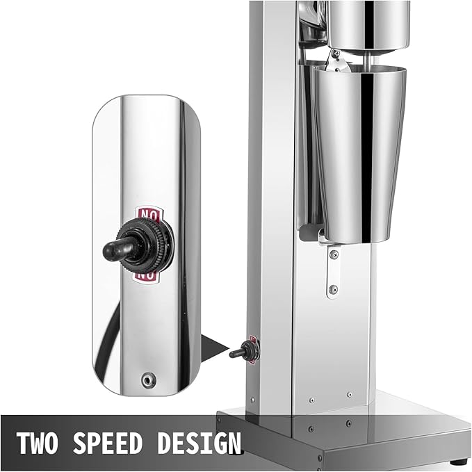 Commercial Milkshake Machine 800ml Stainless Steel Electric Single Head Milk Bubble Tea Stirring Machine Smoothie Blender