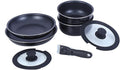 4Pcs Kitchen Cookware Set Nonstick Pots and Pans Set with Detachable Handle Aluminum Alloy Cookware Sets for All Hobs Stackable Design Dishwasher/Oven Safe