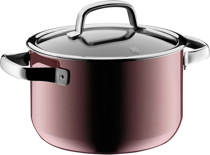WMF Fusiontec Mineral Cookware Set 4PC with Glass Lid Rose Quartz. Mineral Cooking Sets.