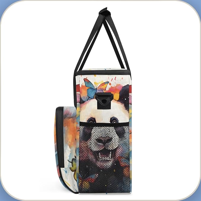 Panda Butterfly Coffee Maker Carrying Bag Portable Travel Storage Tote Bag Compatible with K-Mini or K-Mini Plus Single Serve Coffee Brewer Carrying Case with Multiple Pockets &amp Shoulder Strap