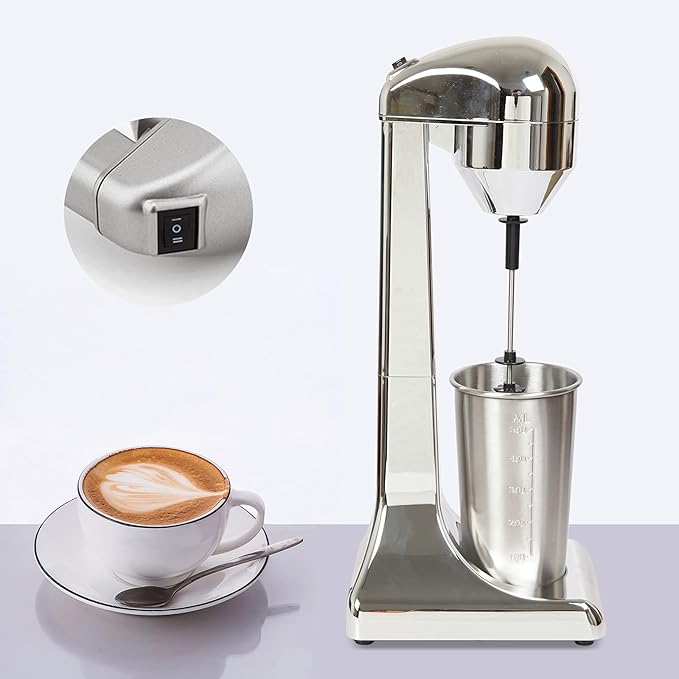 Commercial Stainless Steel Milk Shake Machine Stainless Steel Milk Shaking MachineOne Head Drink Mixer 110V (One Head)