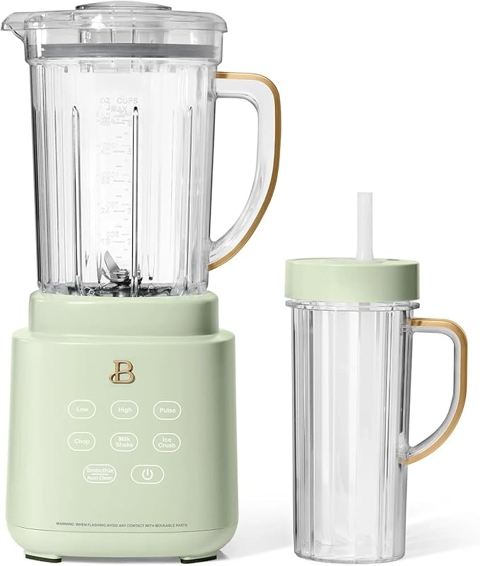 B- PowerExact Blender System High-Performance Blender with Multiple Speed Settings Powerful Motor Durable Blades &amp Large Capacity Jar Ideal for Smoothies (Sage Green)