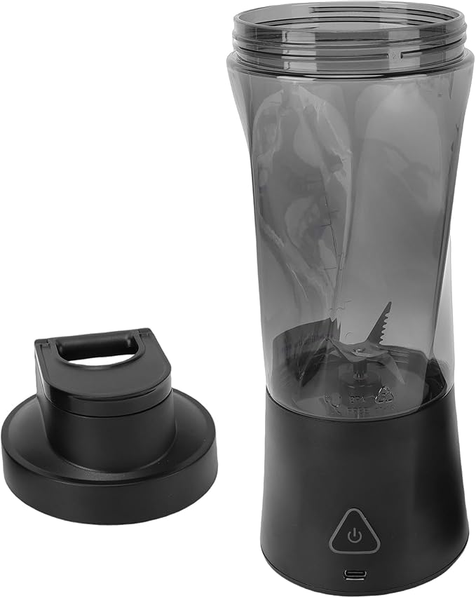 Portable Blender USB Rechargeable 22000 RPM High Speed Ice Crushing Electric Juicer Cup for Smoothies Cordless Personal Blender with Travel Lid Portable Electric for