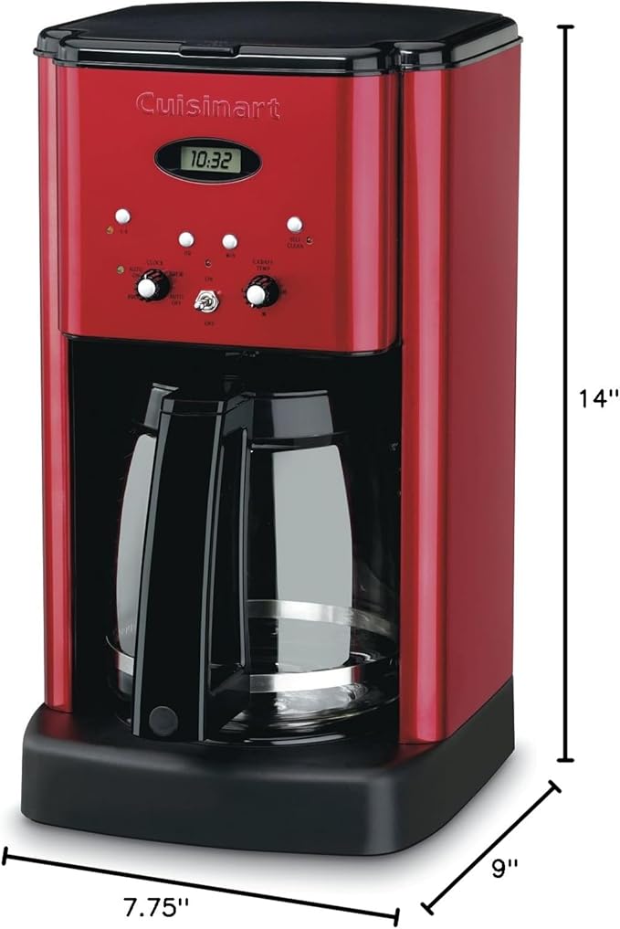 Cuisinart DCC-1200MR 12 Cup Brew Central Coffee Maker Metallic Red